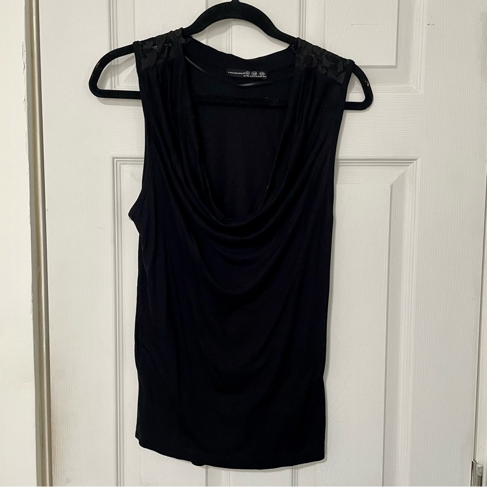 Atmosphere cowl neck lace detail blouse